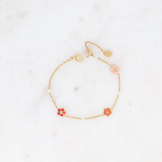 Bracelet Dory - Doré/rouge/orange