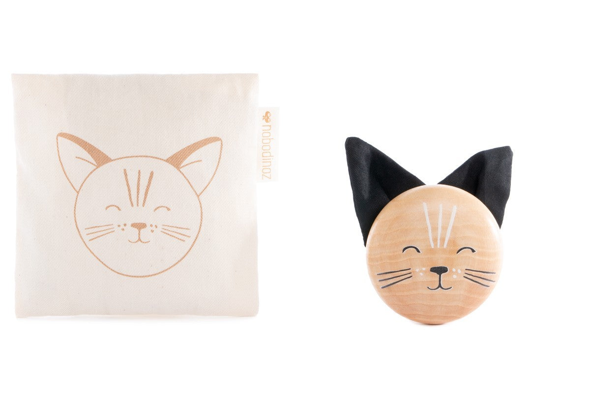Patère en bois Tête de chat
