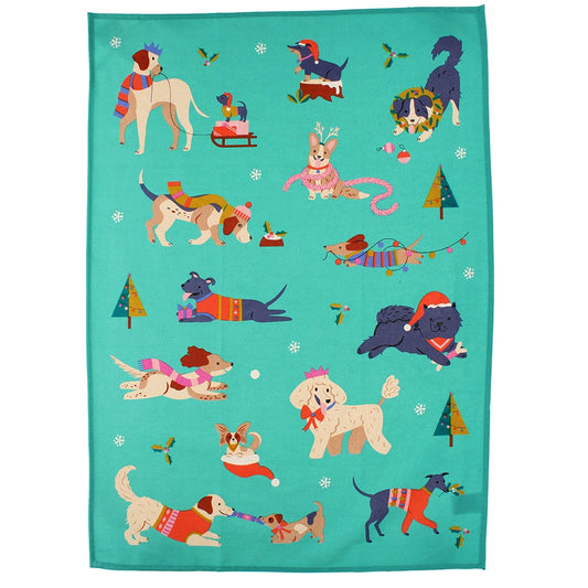 Torchon Chien multi festifs