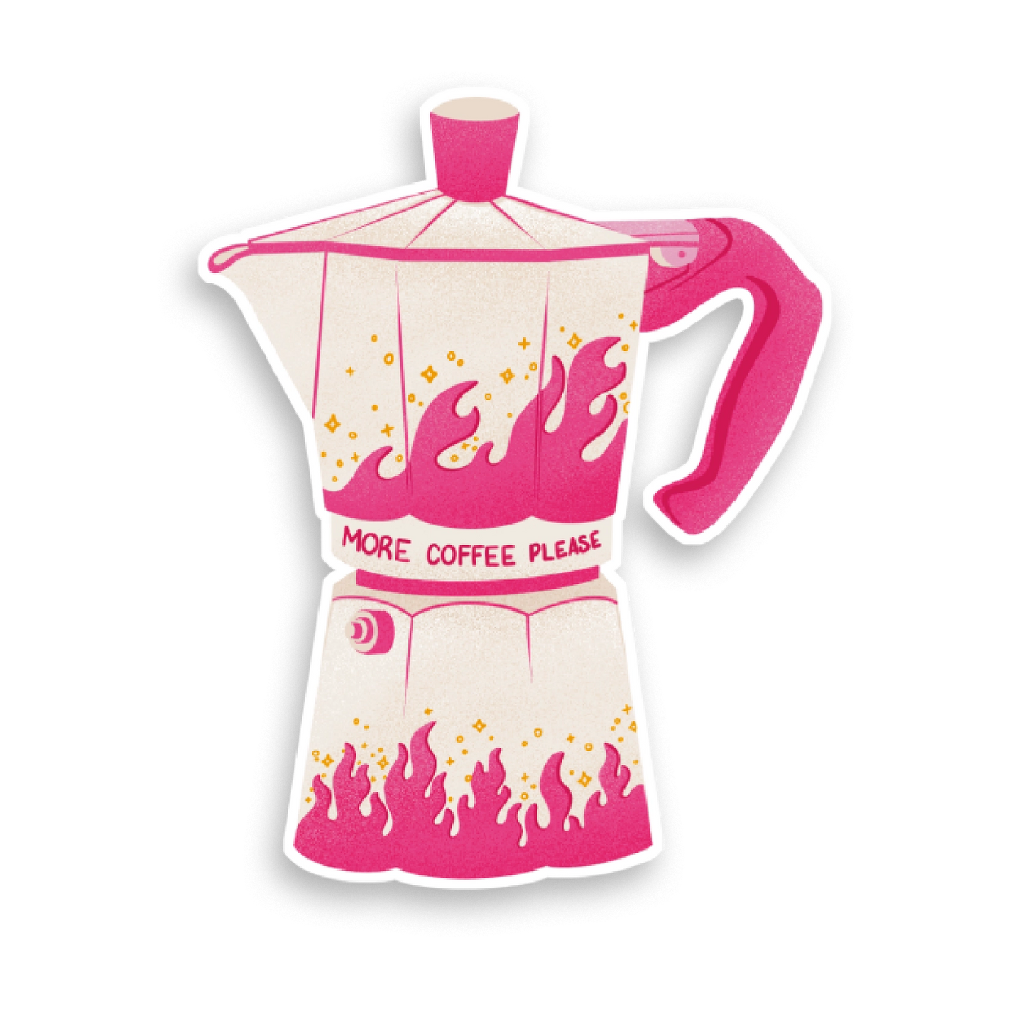 Sticker Cafetière More coffee please