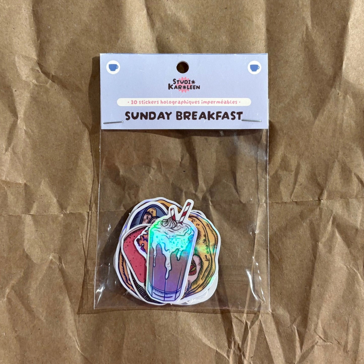 Pack 10 stickers - Sunday breakfast