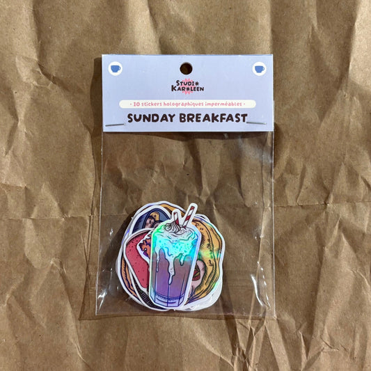 Pack 10 stickers - Sunday breakfast