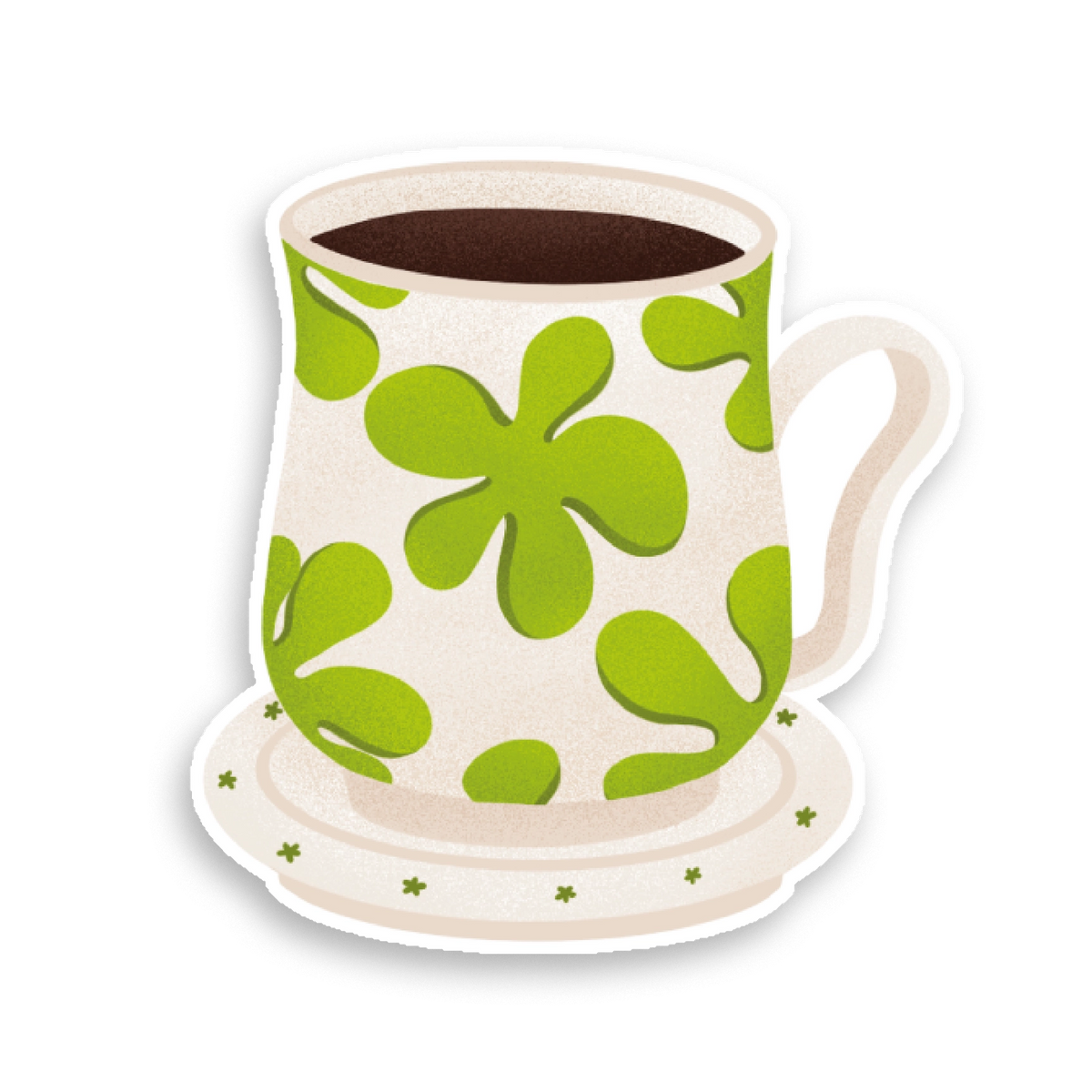 Sticker Tasse de café verte