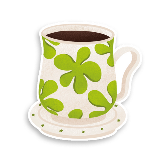 Sticker Tasse de café verte