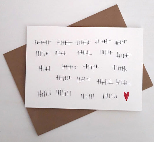 Carte et enveloppe Tu me manques