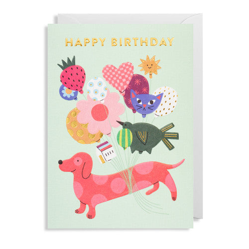 Carte - Happy birthday teckel - Molly Egan