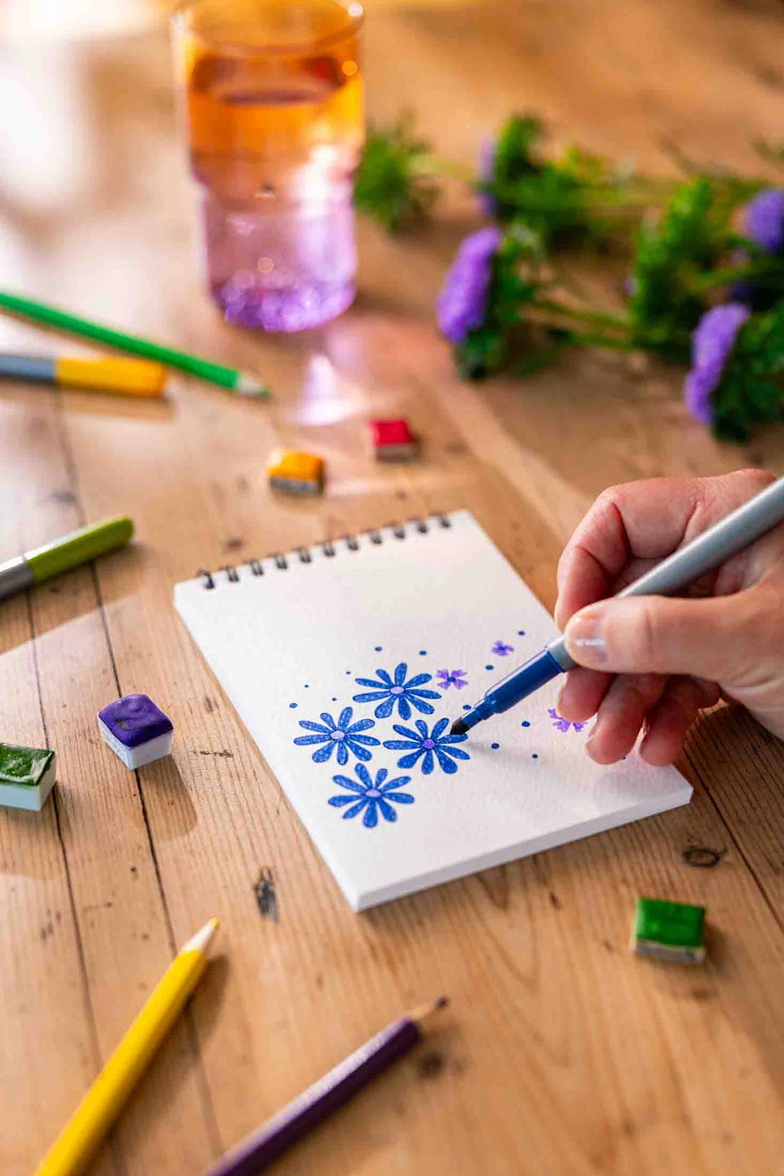 Carnet de coloriage A6 - Jardin des muses