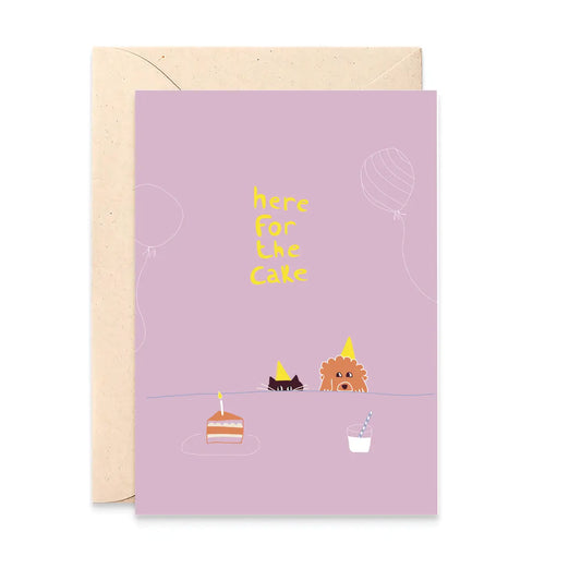 Carte Ici pour le gâteau