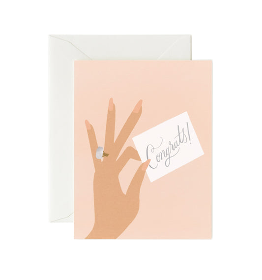 Carte double Congrats bague Rifle paper