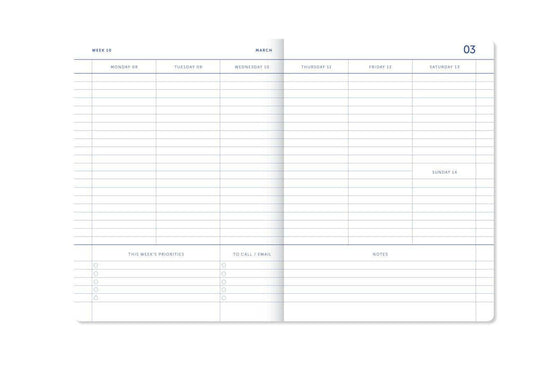 Agenda A6 2027 - Pink red checkered