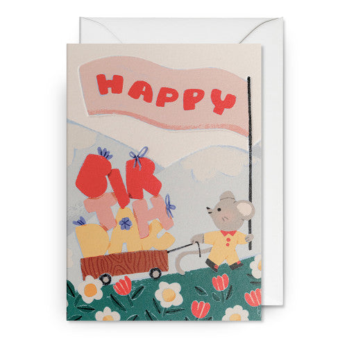 Carte - Happy birthday mouse - Elena Comte