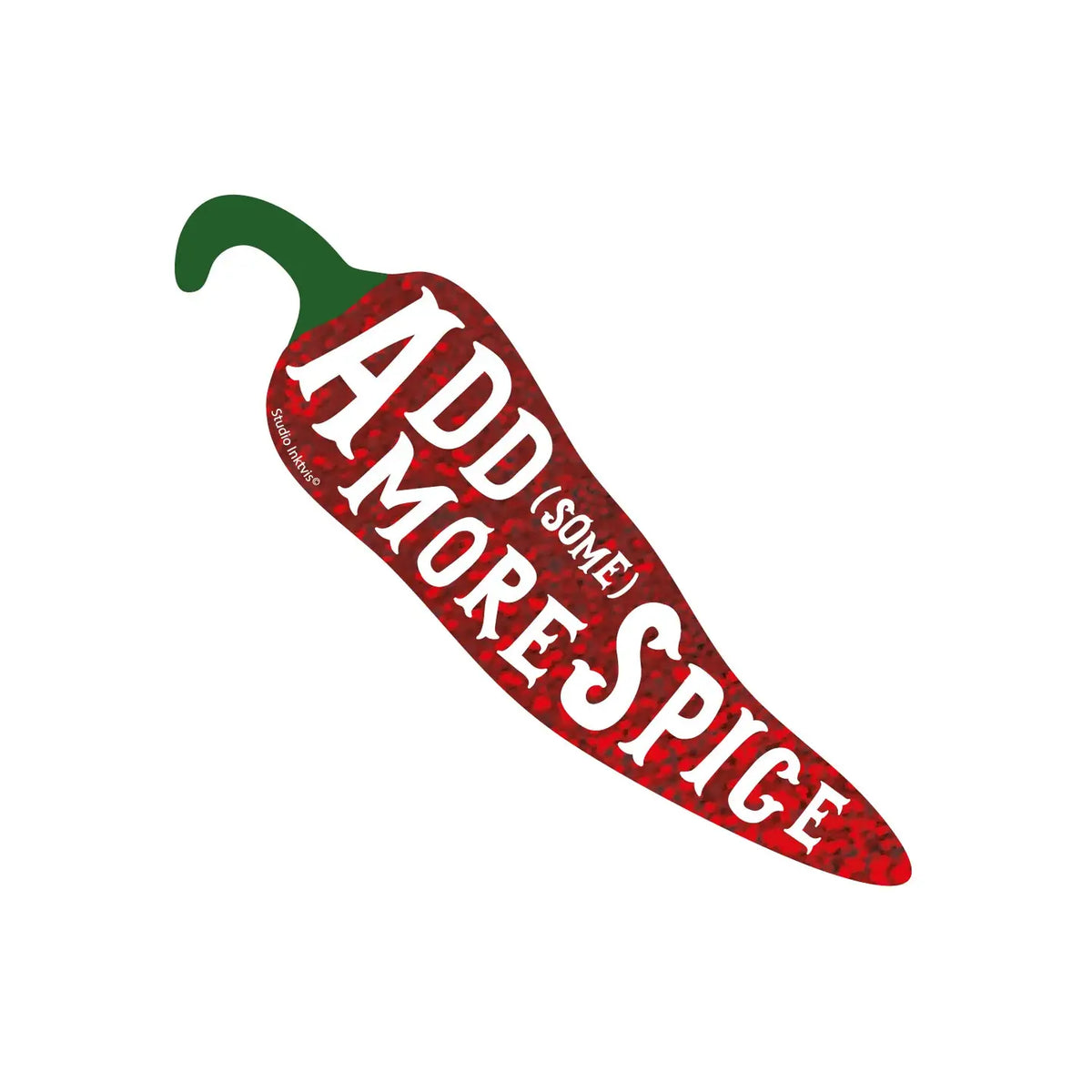 Sticker pailleté Piment Add some more spice — Studio Inktvis , Lyon