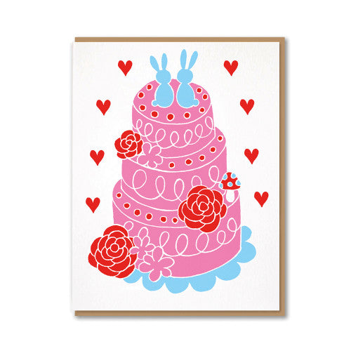 Carte - Pink wedding cake - Fugu fugu press — Fugu Fugu Press , Lyon