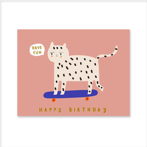 Carte simple - Snow leopard birthday - Aless Baylis — 1973 , Lyon