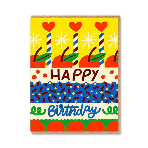 Carte - Cake birthday - Flip & Lu