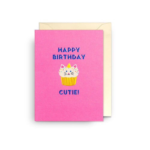 Mini carte - Happy birthday cutie - Naomi Wilkinson