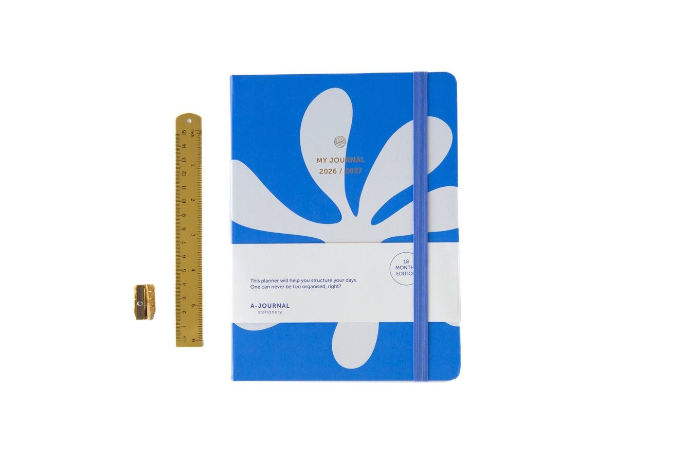 Agenda scolaire 18 mois 2026/2027 - Abstract blue
