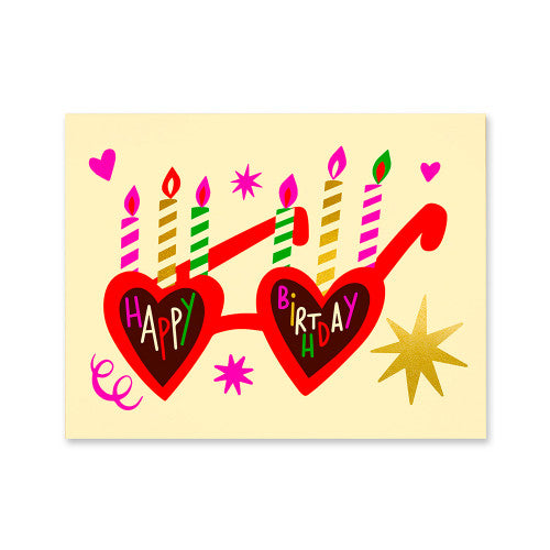 Carte simple - Sunglasses birthday - Flip & Lu — 1973 , Lyon