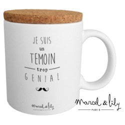 Mug avec couvercle Témoin trop génial""