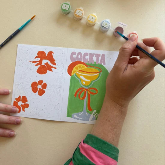 Kit de peinture au numéro 8 cartes - Exotique