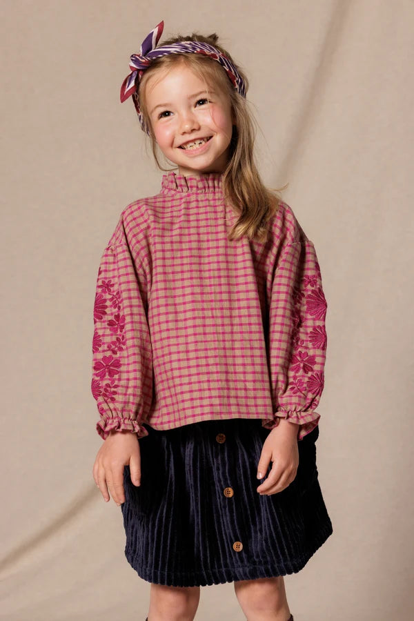 Small foulard Manika - Anna groseille