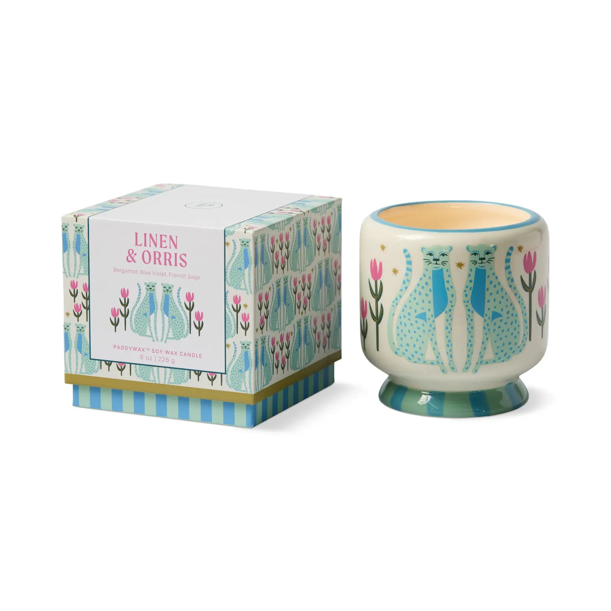 Bougie A dopo - Blue Cheetahs - Linen & orris