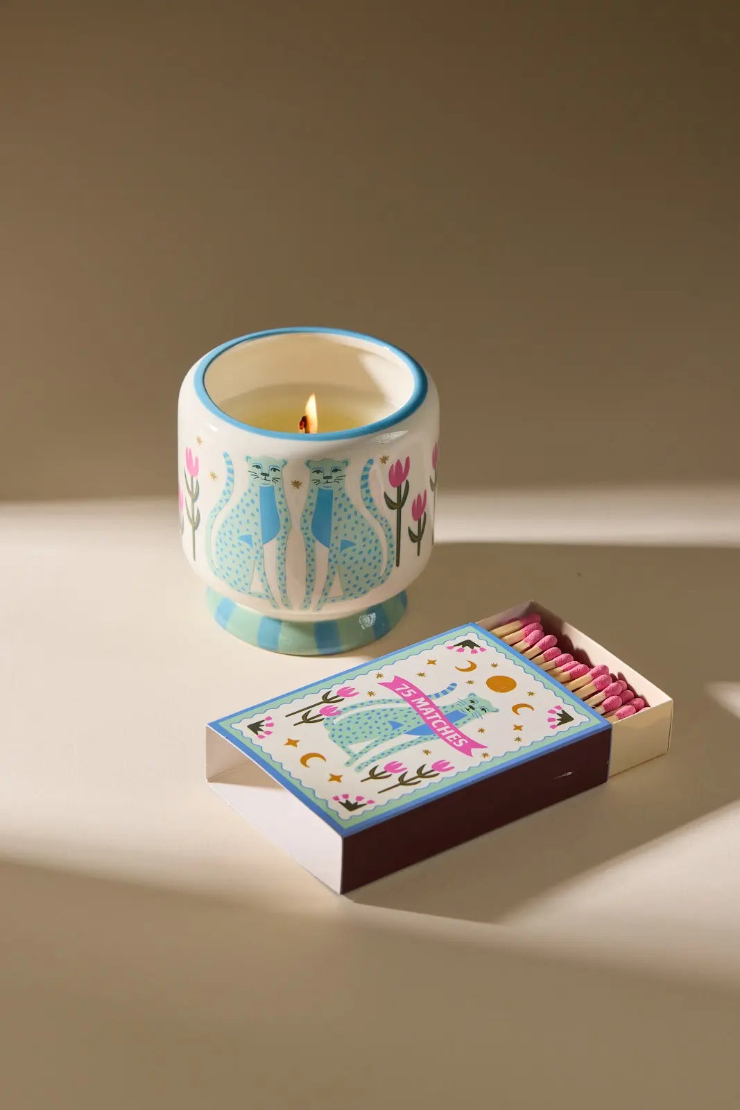 Bougie A dopo - Blue Cheetahs - Linen & orris