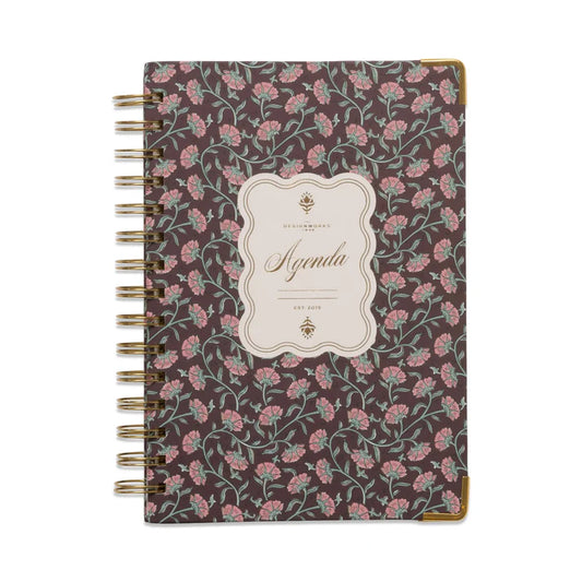 Planificateur perpétuel - Burgundy vintage floral