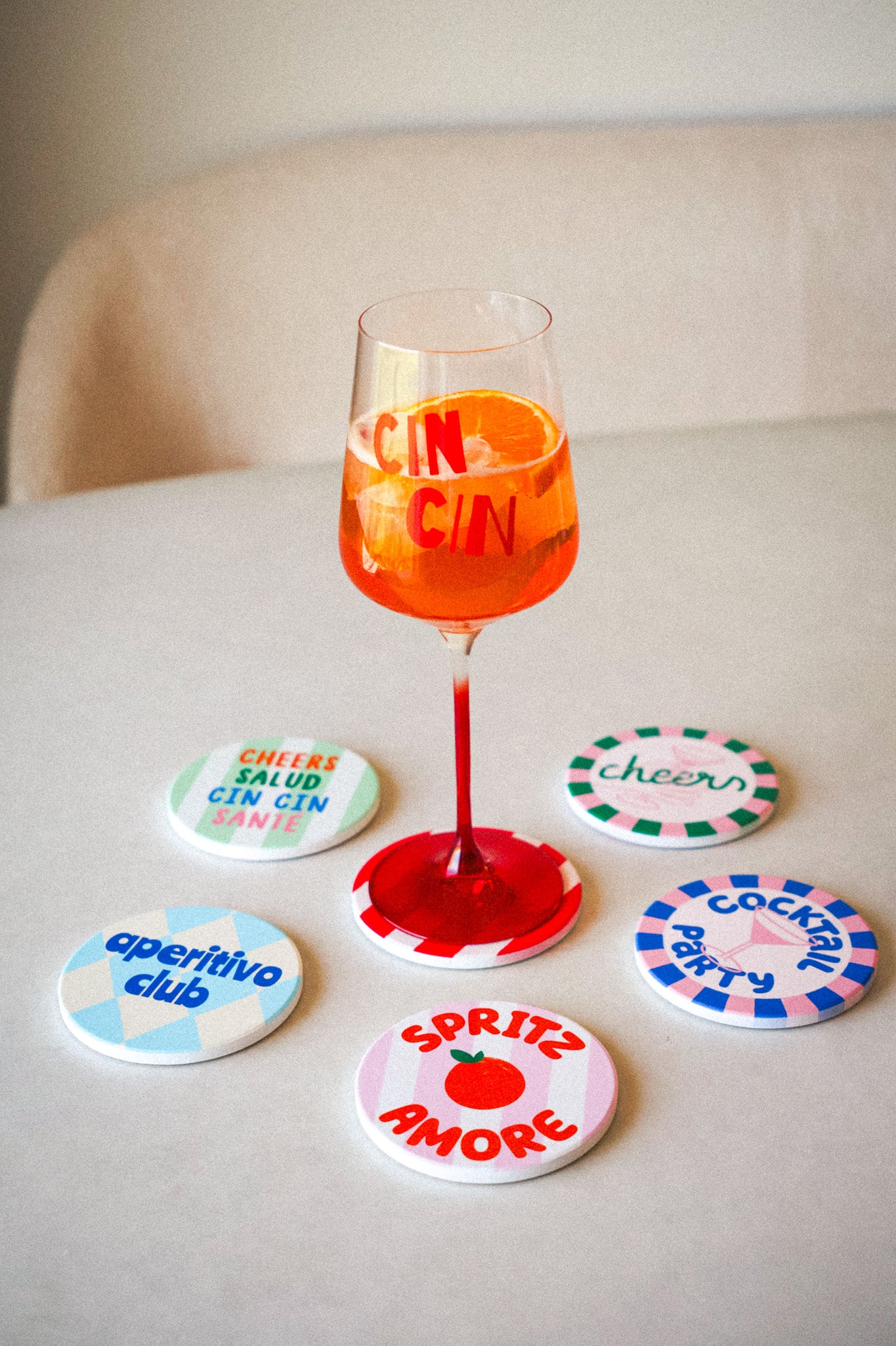Dessous de verre Cocktail club - Cheers salud cin cin santé