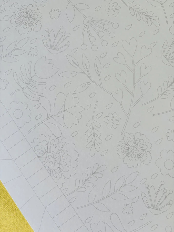 Affiche à colorier - Atelier floral