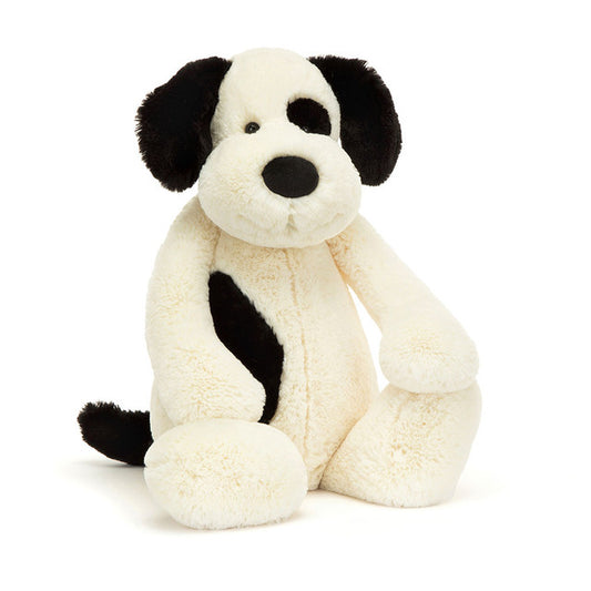 Peluche Bashful Rafferty black & cream puppy