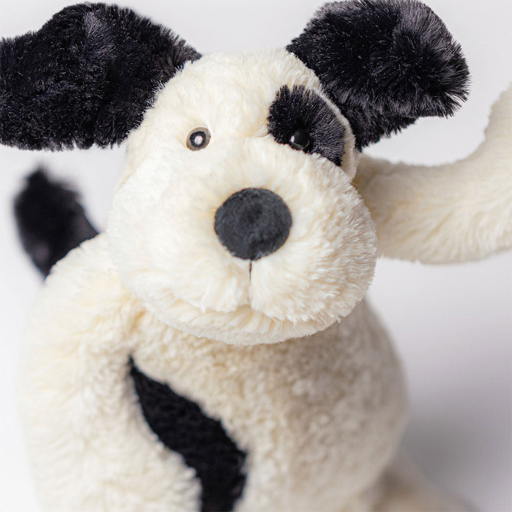 Peluche Bashful Rafferty black & cream puppy