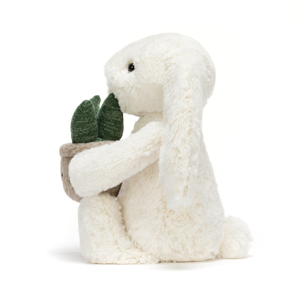 Peluche Cream Bunny with plant — Jellycat , Lyon