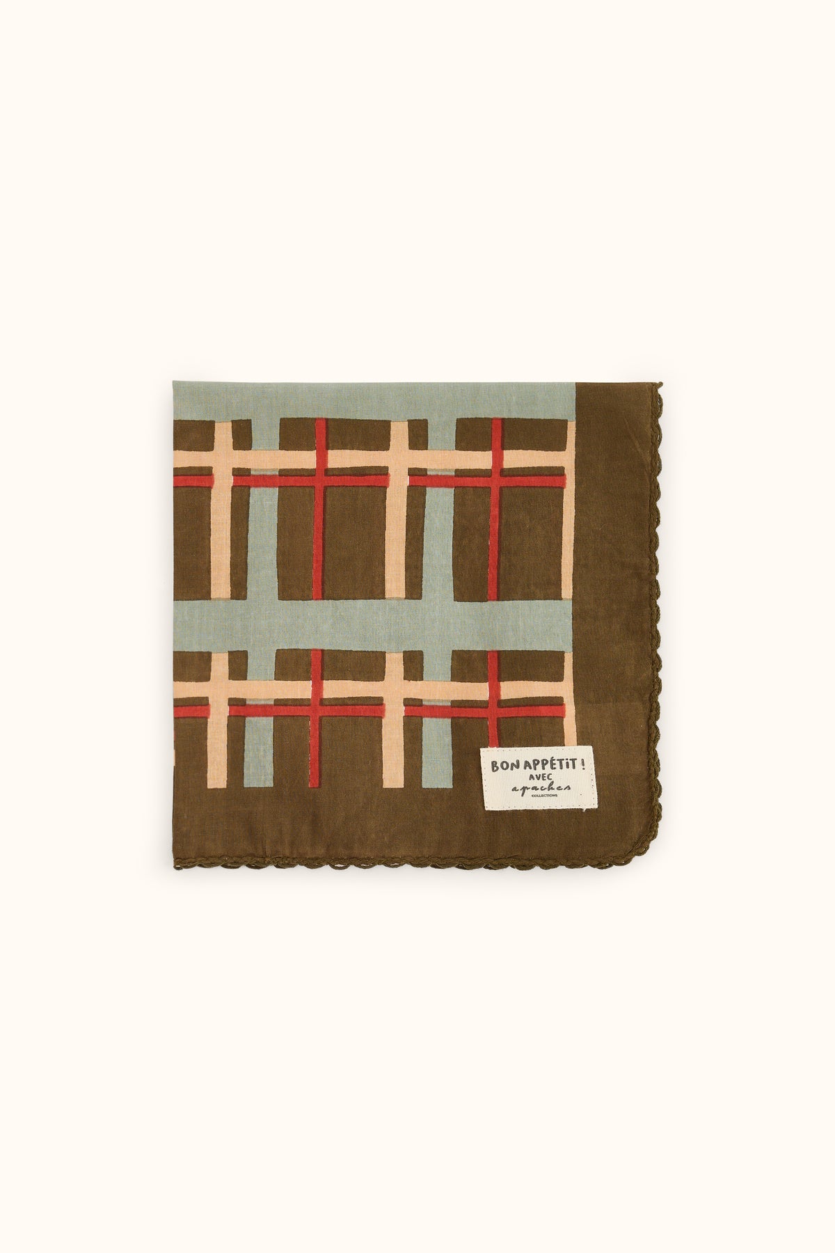 Serviette de table Biriani - Tartan Fougère