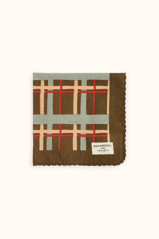Serviette de table Biriani - Tartan Fougère