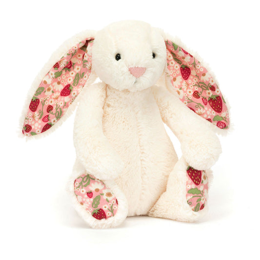 Peluche blossom Cream Bunny 'Berry' Little