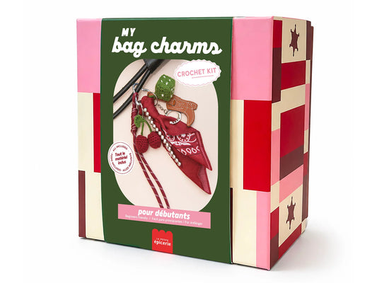 Kit crochet pour débutant - Bag Charms - Cherry cowboy