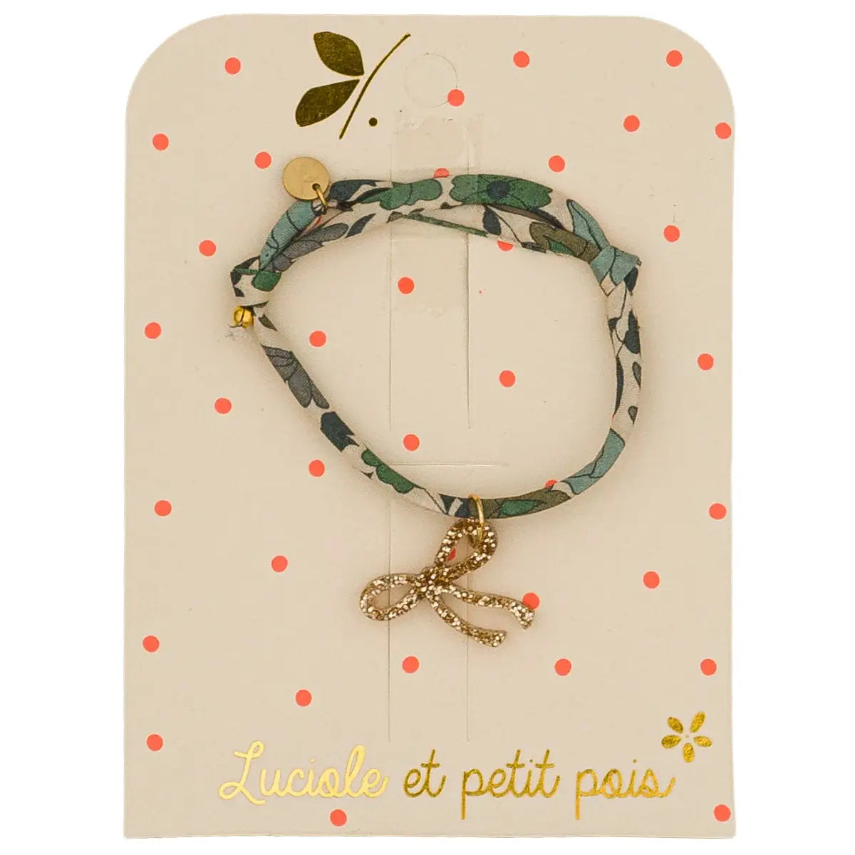 Bracelet Liberty - Poppy et Daisy vert feuillage (noeud)