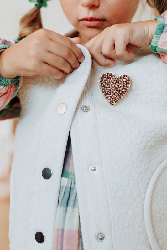 Broche coeur léo