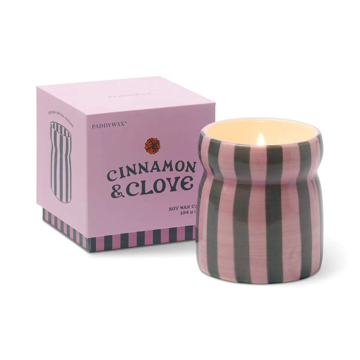Bougie Cabana pink/green - Cinnamon & clove