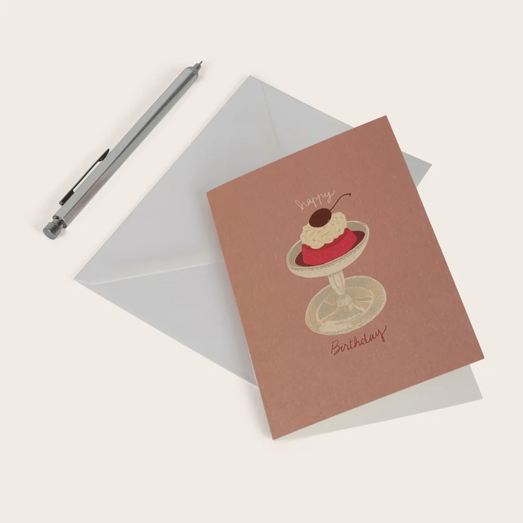 Carte Happy birthday - La cerise