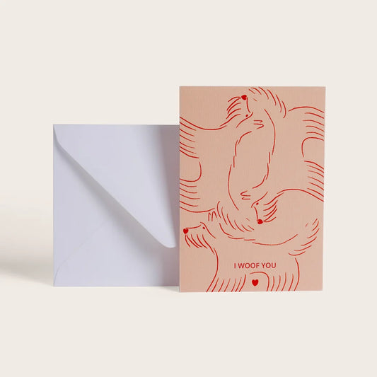 Carte Scottish love "I woof you" — Season Paper , Lyon