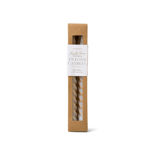 Lot de 2 bougies torsadées cuivrées - Cypress and Fir