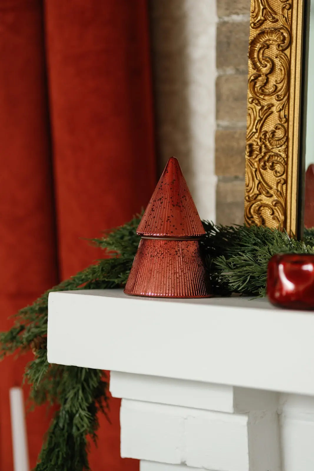 Bougie Christmas red tree -  Winter berry