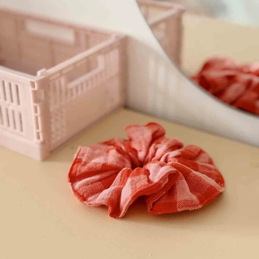 Chouchou Vichy - Red/pink
