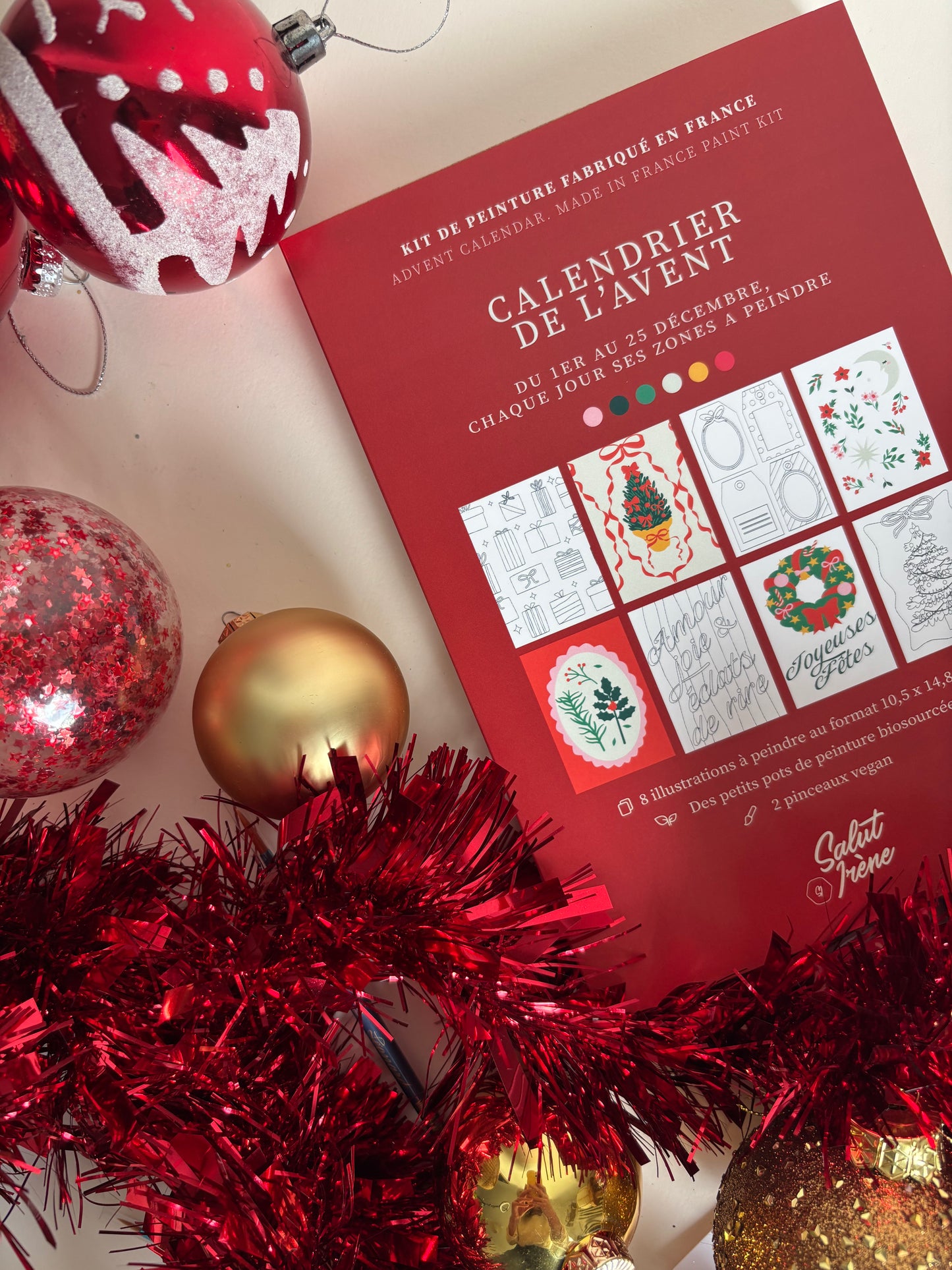 Kit de peinture au numéro 8 cartes - Calendrier de l'avent