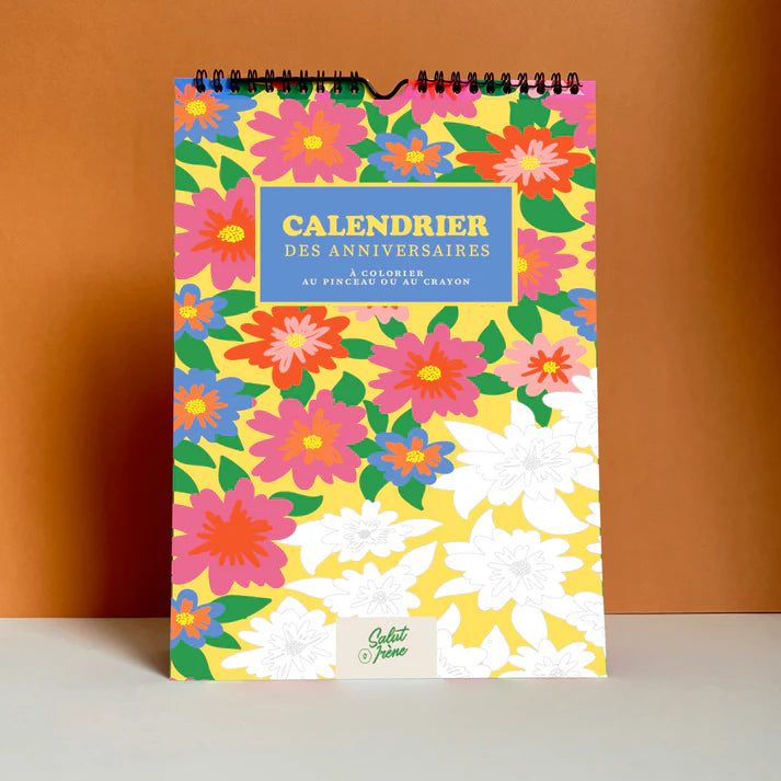 Calendrier perpétuel des anniversaires à colorier