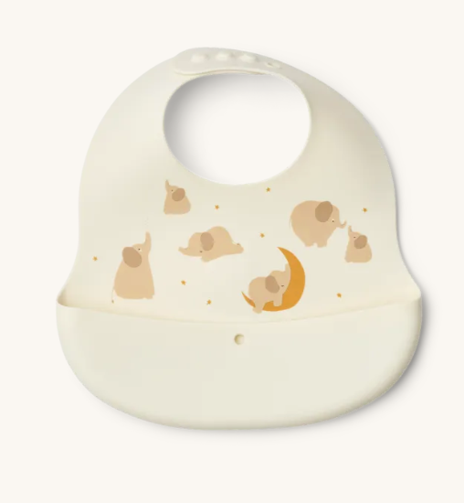 Bavoir en silicone - Elephant multi