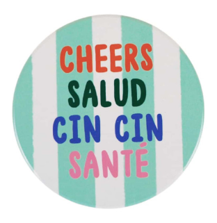 Dessous de verre Cocktail club - Cheers salud cin cin santé