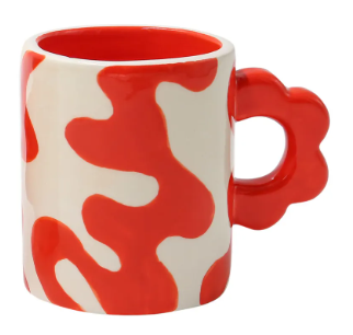 Tasse Otilia - vagues rouges